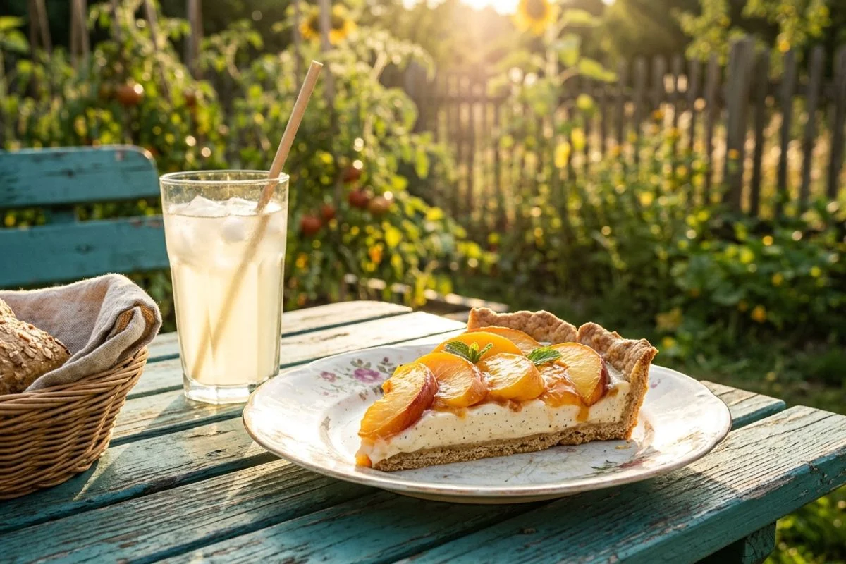 Pfirsich-Tarte mit Vanillecreme: Sommer auf dem Teller